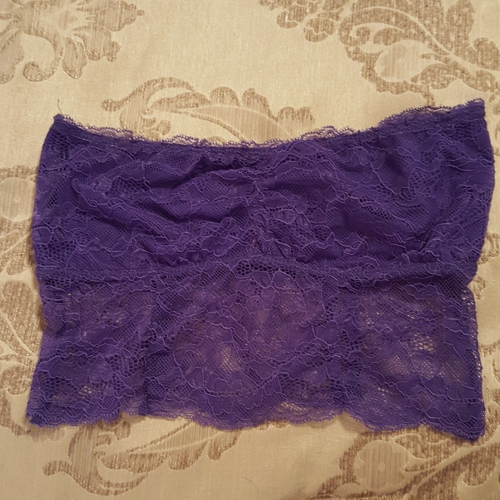 ⚘Bongo Purple lace tube top bra